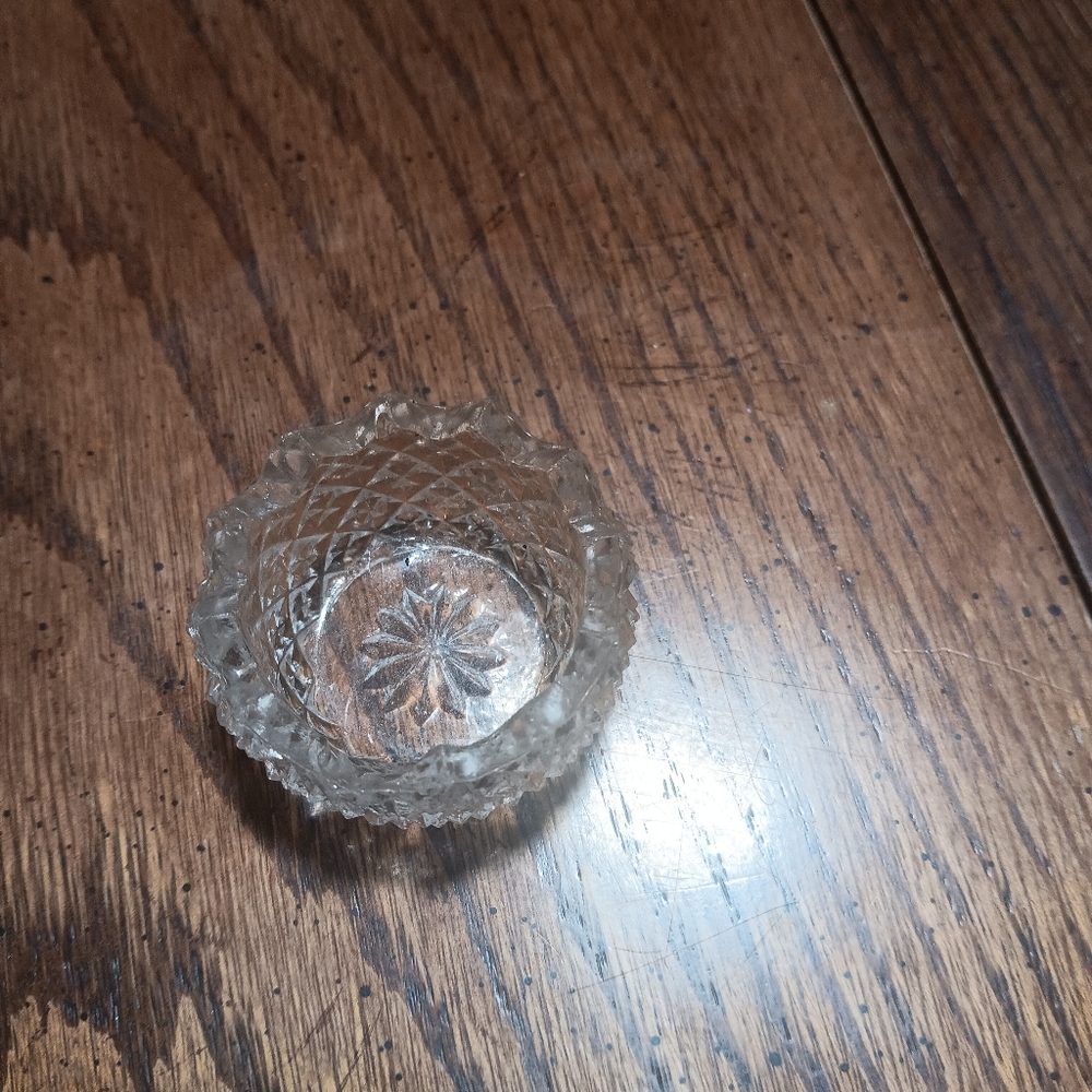 !!!Westmoreland Clear Glass English Hobnail Open Salt Cellar